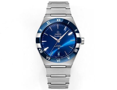 V+ Factory OMEGA Constellation  New 41mm Steel and Blue Copy Watch